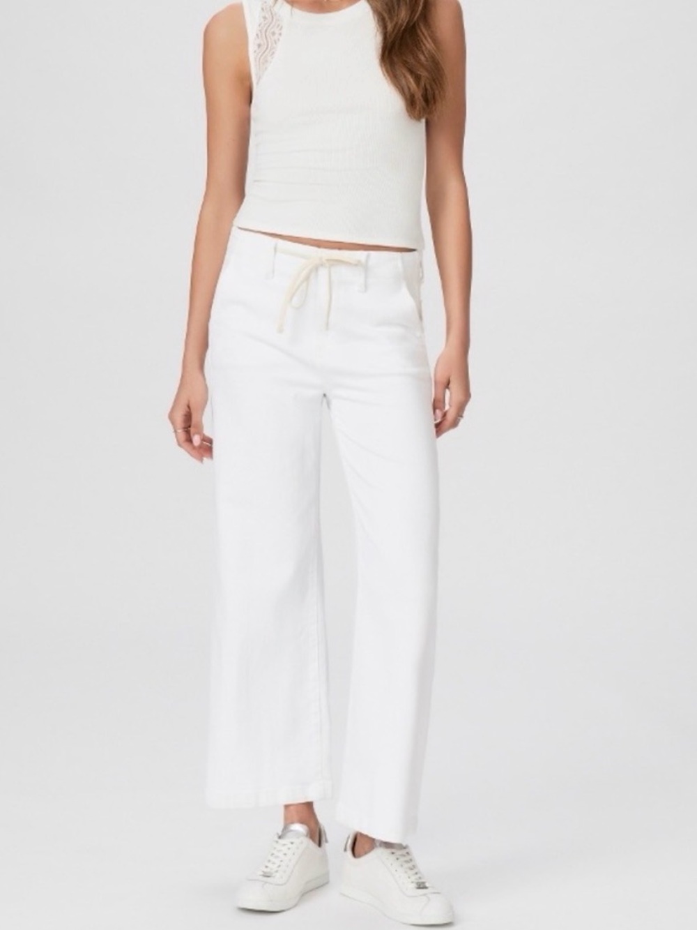 PAIGE Carly Pant In Crisp White Size 28